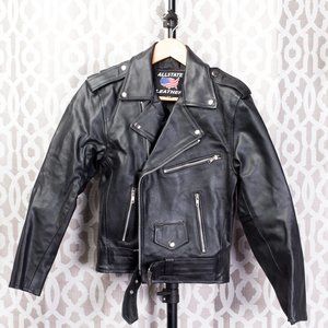 BRAND NEW Buffalo leather motorcycle jacket size 32 -- Allstate Leather